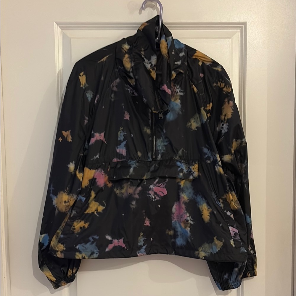 ZARA half zip convertible windbreaker rain jacket Large.